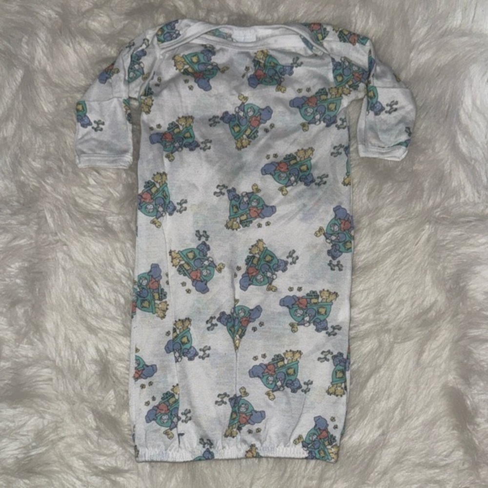 Spencer's Baby Gown with Elephant Print - White and Multicolor